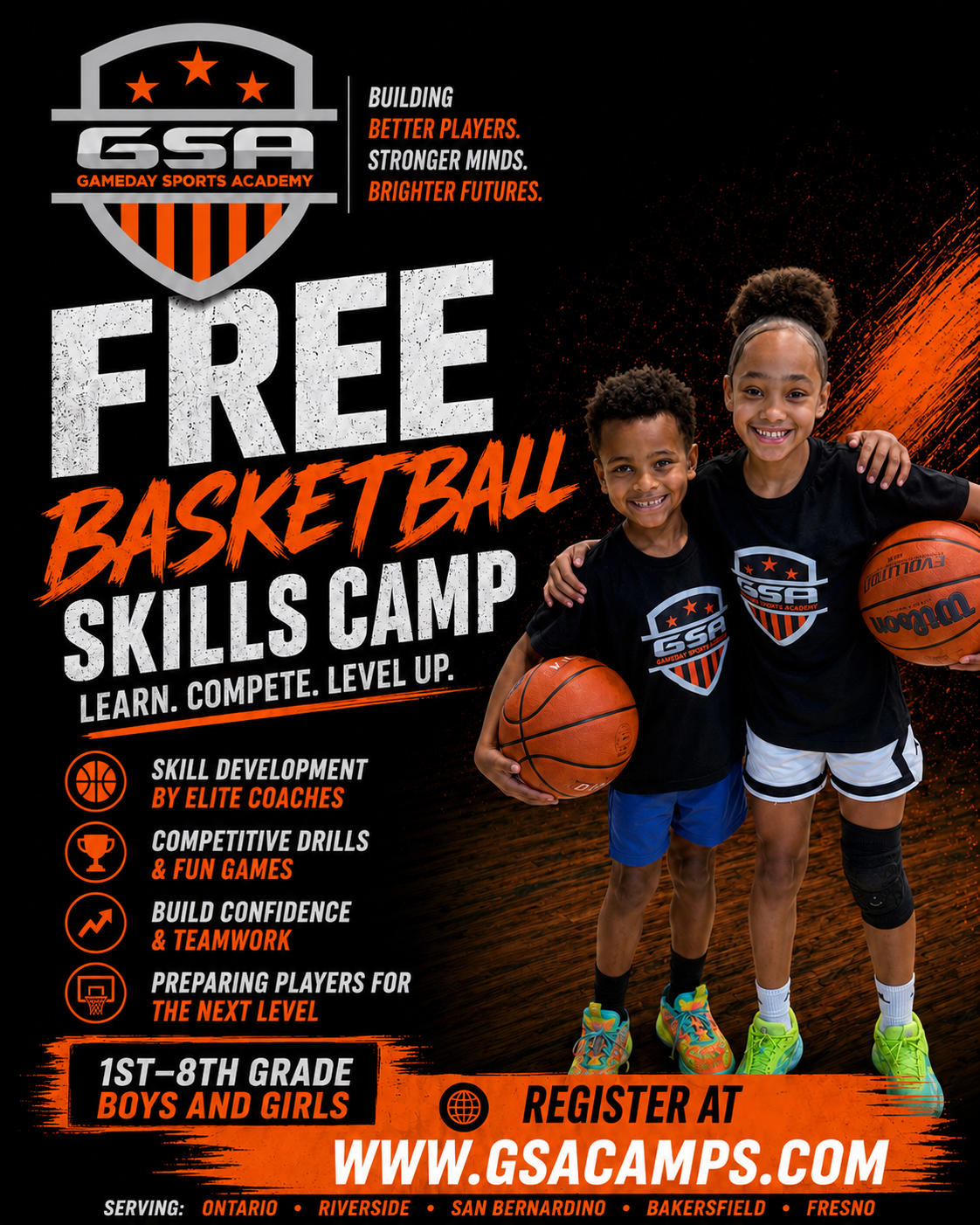 GSA Free Basketball Skills Camp Flyer